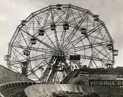 Sunshine And Cloudless Skies Lured Hundreds Of Visitors To Coney I- Old Photo