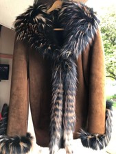 Genuine Shearling & Fox Fur Collar From Nordstrom Fur Vault
