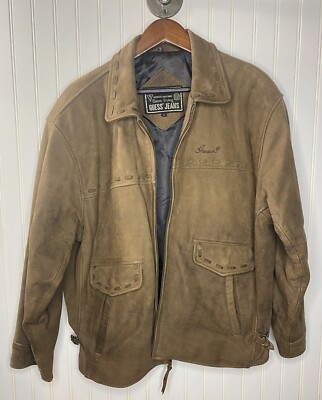 Vintage GEORGES MARCIANO Guess Jeans Leather Bomber