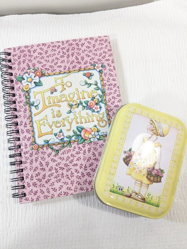 Mary Engelbreit To Imagine Is Everything Spiral Journal & tin notebook 100 Pages