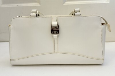 Vintage‎ Women\'s Genuine Leather  White Size Small Bally Vintage Handbag Quilted Leather White Leather Handbag  main image 3