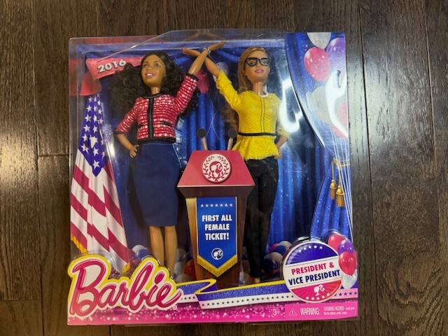 2016 Barbie President & Vice President Dolls 2 Pack Retired New Imperfect Box