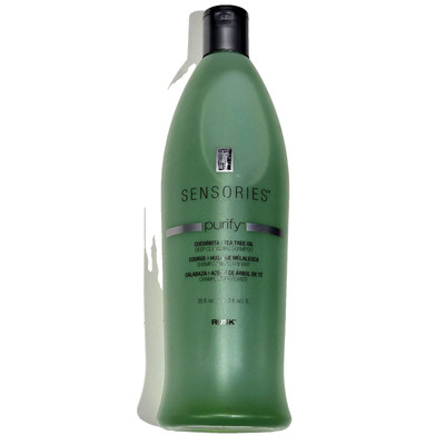 Rusk Sensories Purify Cucurbita Tea Tree Oil Deep Cleansing Shampoo 35oz Green
