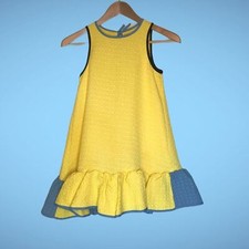 Victoria Beckham for Target Girl's Yellow Dress Size Medium Ruffle Playful