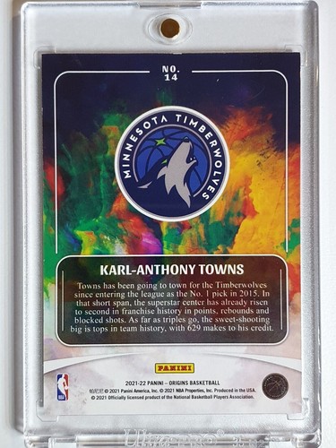 2021 Panini Origins Karl-Anthony Towns #14 PINK /60 Edition - Ready to Grade - Picture 3 of 3