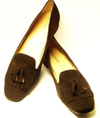 Peter Kaiser Loafer Shoes Brown Suede Slip on Size UK 8.5 US 10.5 Good Used Cond