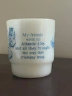 Vintage Anchor Hocking Milk Glass Atlantic City Souvenir Mug