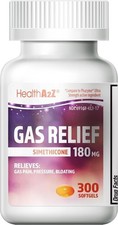 HealthA2Z  Gas Relief Simethicone 180mg  Relieves from 300 Count Pack of 1 
