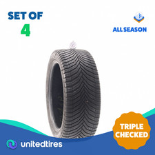Set Of 4 Used 22545r17 Michelin Crossclimate 2 91v - 7.5-9.532 Set Of 4 Used 22545r17 Michelin Crossclimate 2 91v - 7.5-9.532