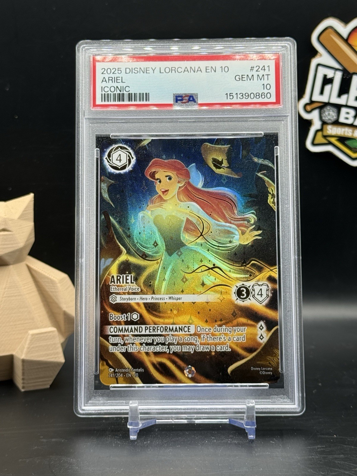 Ariel Ethereal Voice Iconic 241 Lorcana Whispers in the Well Holo PSA 10 (CB)