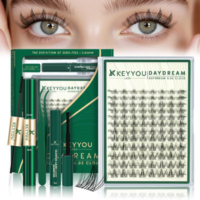Keyyou Lash Natural Wispy Lash Clusters Kit 0.02Mm Ultra Soft Diy Eyelash