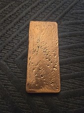  1 LB .999 Fine Copper Bullion Bar   Hand Poured   Investment Grade   HEAVY BAR