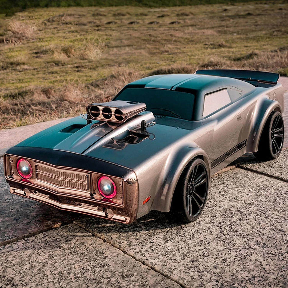 1/16 2.4G High Speed Drift Car 35km/h 4*4 RC Muscle Car Q142 3Speed RTR Vehicle - Image 2 of 4