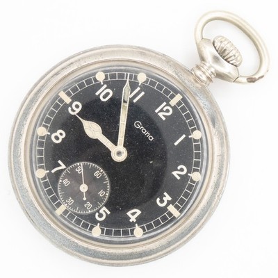 Partial Grana / KF 262 German Military Antique Pocket Watch, Keeps Time
