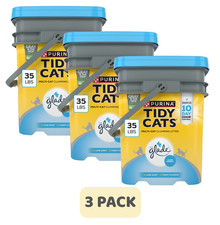 3 Pack Purina Tidy Cats Glade Clear Springs Scented Clumping Cat Litter, 35 lb