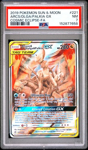 Arceus & Dialga & Palkia-GX graded PSA 7 for sale on eBay