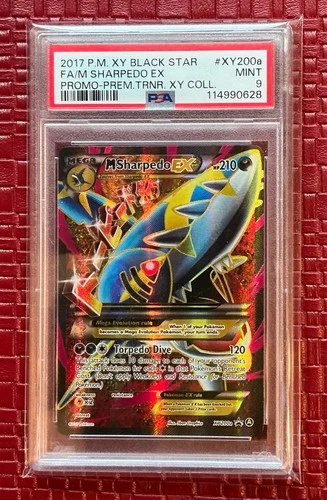 Pokemon M Sharpedo EX XY Premium Trainer Coll. Full Alt Art Promo XY200a PSA 9