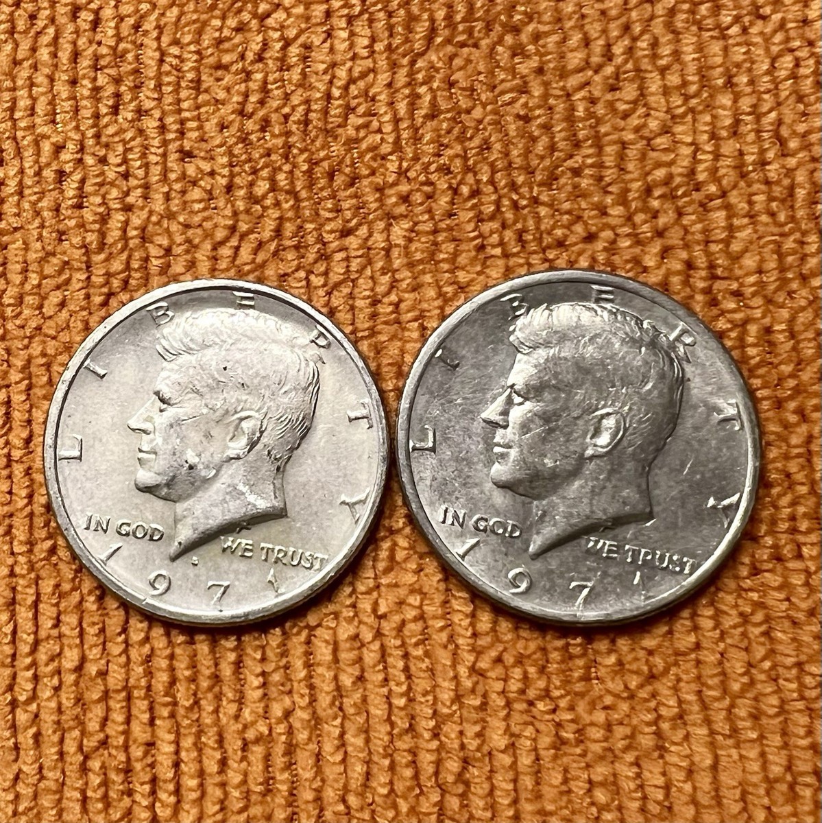 1971 Kennedy Half Dollar DDR Error Set (P & D) – Variety Vista DDR