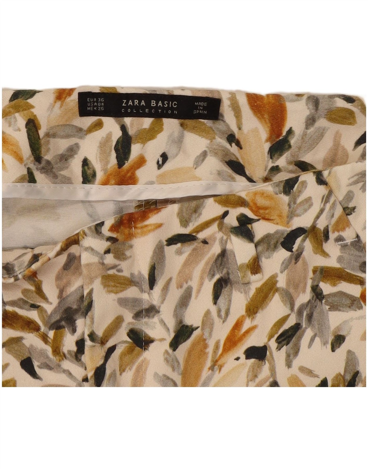 ZARA Womens Chino Trousers US 4 Small W27 L27 Multicoloured Floral CA02 thumbnail 3