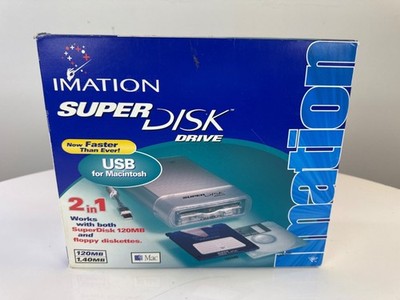 Imation SuperDisk Drive for USB Macintosh Works with SuperDisk and Floppies NEW