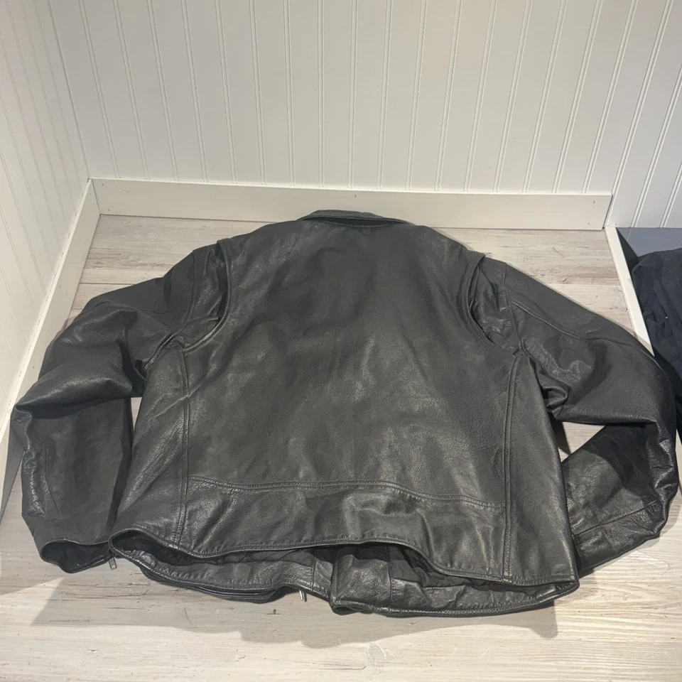 VINTAGE EXCELLED MOTORCYCLE JACKET MENS SIZE 46 R - Image 3 of 4