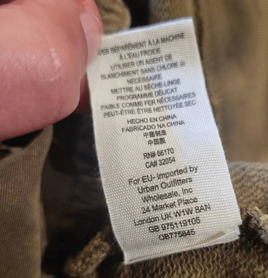 Free People C'Mon Jacket Women's XS Olive Green Oversized Zip Hooded Boho - Image 4 of 4