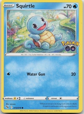 Squirtle 015/078 Common Pokemon GO Pokemon Near Mint