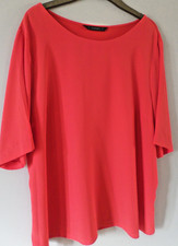 Dunnes Red/orange  polyester mix top has short sleeves  boat neck size XL