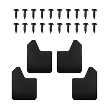 Universal Car Mud Flaps Kit Black Flexible Bendable Splash Guards 4PCS