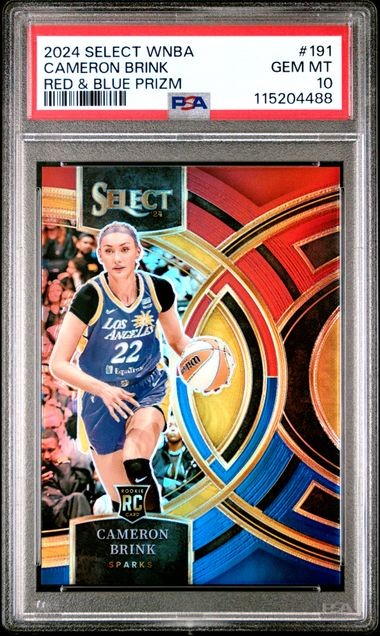 2024 Select Cameron Brink RC #191 Red Blue Prizm 203/399 PSA 10