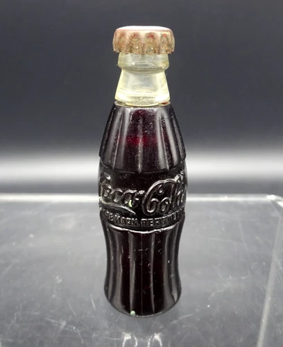 Coca-Cola Bottle Cigarette Lighter 2.5” Miniature, Vintage 50's AS IS UNTESTED
