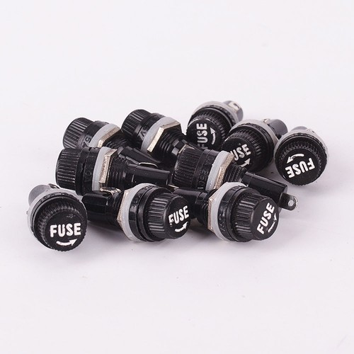 10Pack Glass Fuse Holder Insurance Tube Socket For Electric Equipment Motorcycle - Picture 8 of 9