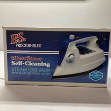 Proctor-Silex Self-Cleaning Steam/Dry Iron Silverstone DuPont 1984 Model I424S