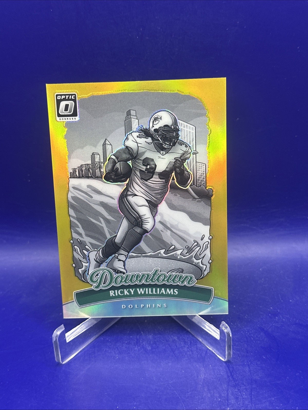 2025 Donruss Optic Ricky Williams Gold Downtown 07/10 Legendary