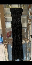 Black Sequined Long Formal/Prom Gown Size XS