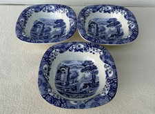 SPODE Blue Italian Collection Porcelain Dipping Dish Berry Ice Cream Bowls 3pc