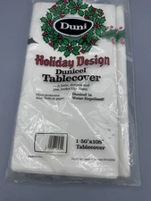 NEW~Duni Holiday Design Tablecover/tablecloth 50”x 108" ~Holly Leaves