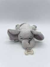Philips Avent Soothie Snuggle Pacifier Holder Elephant Gray Plush Lovey Toy 7
