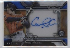 2016 Topps Strata Auto Blue 2/99 Carlos Correa #SA-CC Auto 3c2