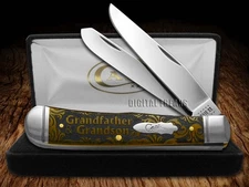 Case xx Trapper Knife Grandfather and Grandson Antique Bone 1/500 Pocket Knives