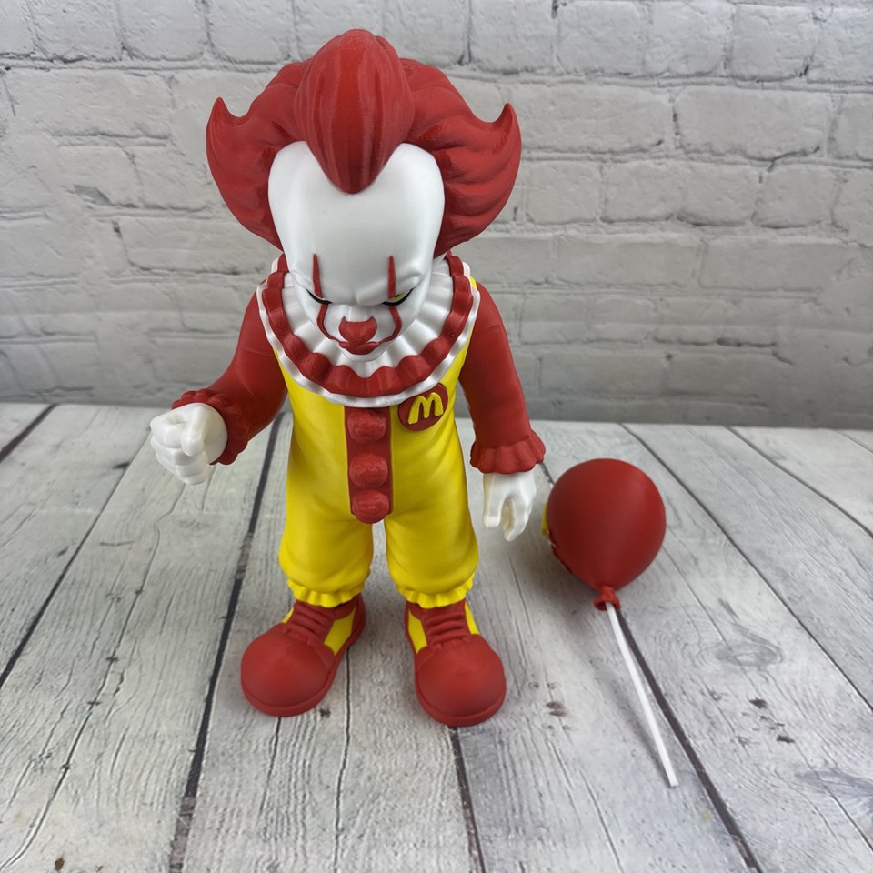 McDonald's Ronald McDonald Pennywise Clown Figure w/ Red McDonald's ...