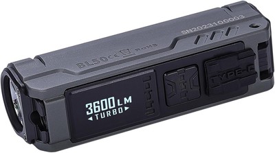 BL50 LED Mini Taschenlampe 3600 Lumen, mit Weißer und UV-Licht, OLED-Display, 