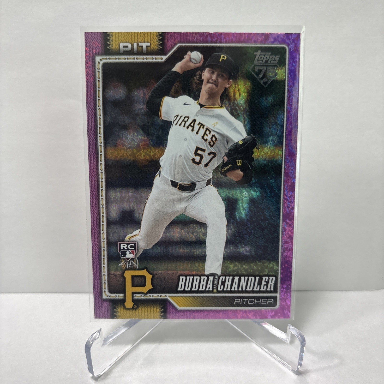 2026 Topps Series 1 #283 Bubba Chandler Pink Holo Foil RC Pittsburgh Pirates SP