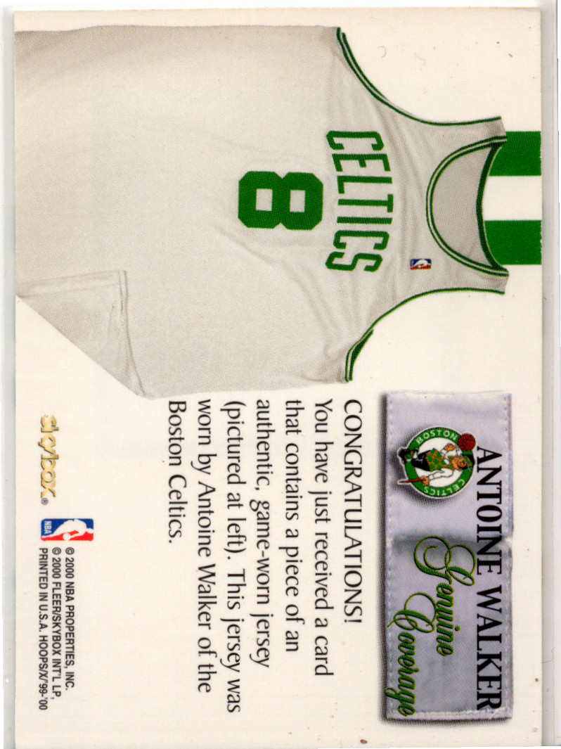 Antoine Walker 1999-00 Skybox NBA Hoops  Genuine Coverage Game Used Jersey view 2
