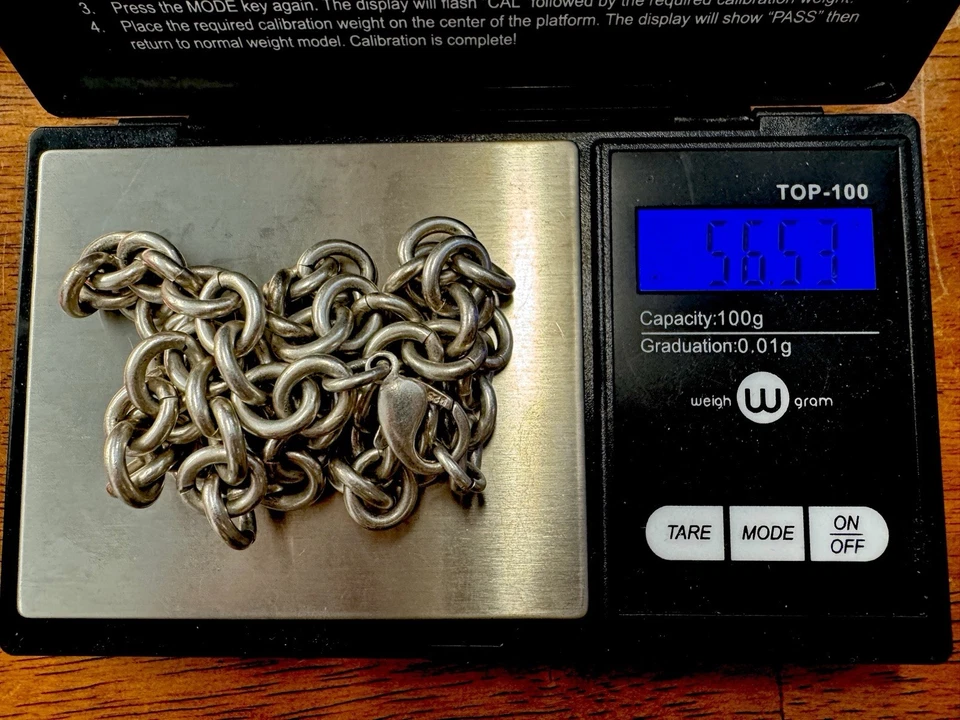 Collar de cadena vinculada de plata de ley de 18 pulgadas Foto 4 de 4