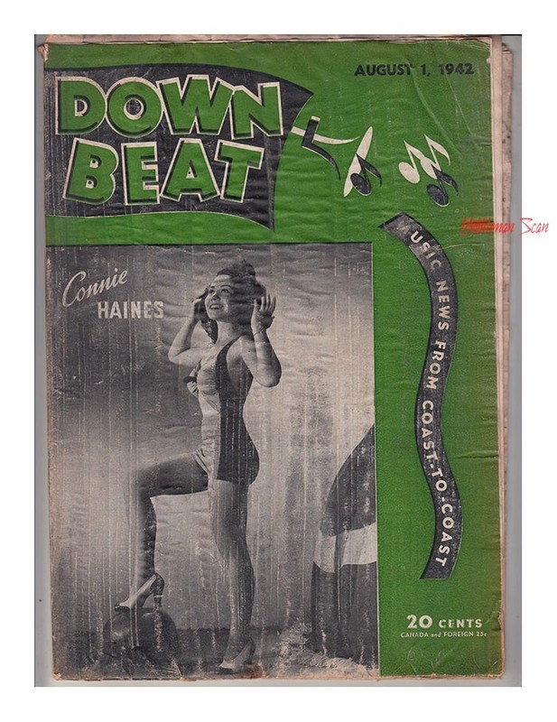 Down Beat August 1, 1942 Connie Haines Dorsey Brothers AFM Strike Petrillo Jazz