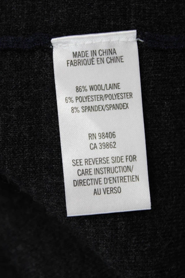 Theory Unisex Cardigan Dark Blue Wool Blend Long Sleeve Solid Size PP - Image 4 of 4