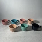 FIESTA Fiestaware Homer Laughlin Co Coffee Mugs Tea Cups Multi Color - Set Of 7