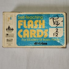 1978 Milton Bradley Self Teaching Division Flash Cards Vintage 9204 Non-Reading