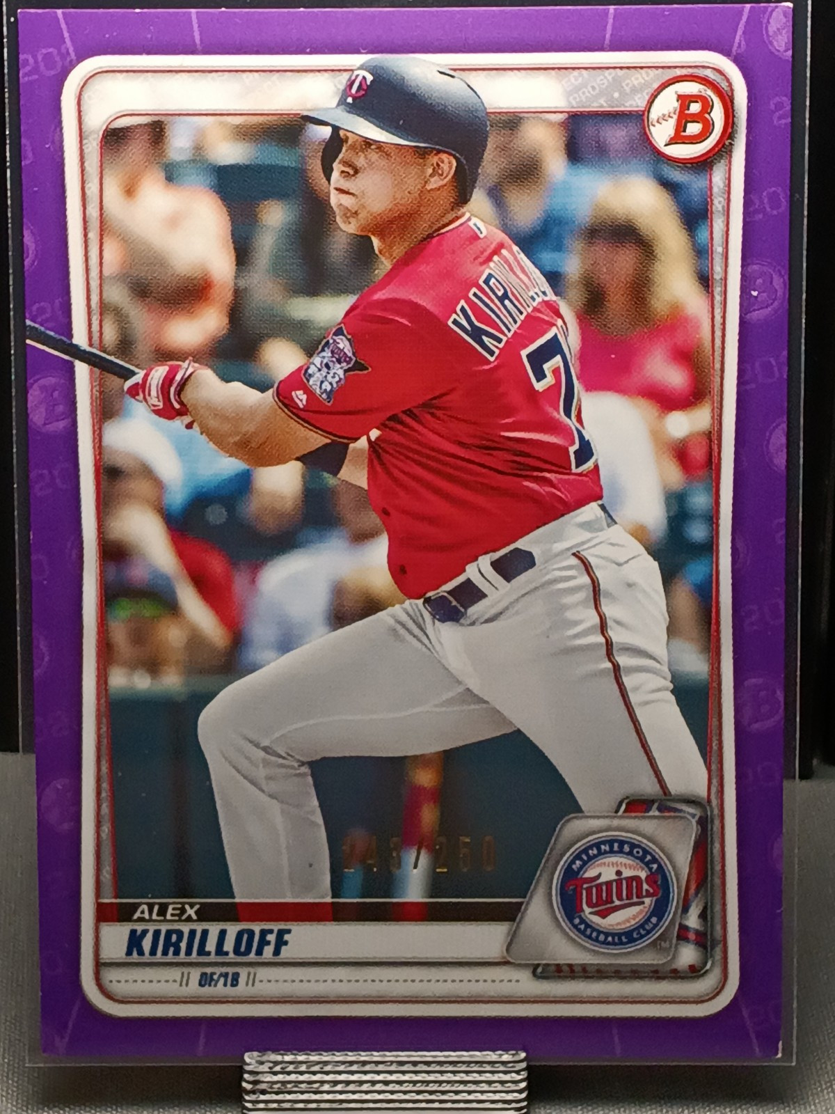 2020 Bowman Prospects Purple #BP80 Alex Kirilloff Twins 250 Limited Edition